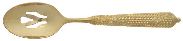 Byzantine (Gold Electroplate) Pierced Tablespoon (Serving Spoon)