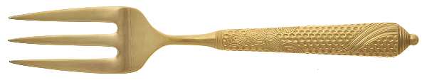 Byzantine (Gold Electroplate) Solid Serving Fork