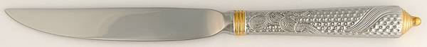 Byzantine (Stainless-Gold Accent) Individual Steak Knife Hollow Handle