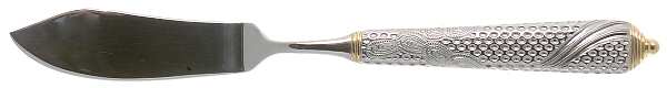 Byzantine (Stainless-Gold Accent) Flat Handle Master Butter Knife