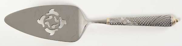 Byzantine (Stainless-Gold Accent) Pierced Solid Pastry Server