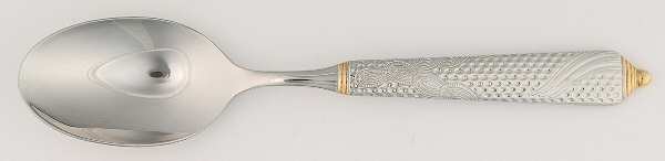 Byzantine (Stainless-Gold Accent) Tablespoon (Serving Spoon)