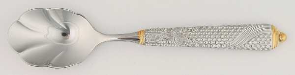 Byzantine (Stainless-Gold Accent) Sugar Shell Spoon