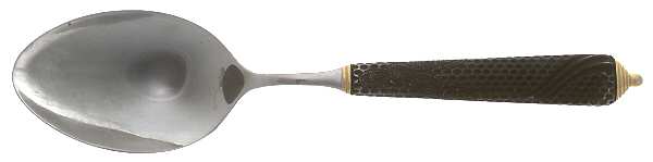 Byzantine-Black-Gold (Stainless, Black, Gold) Solid Serving Spoon