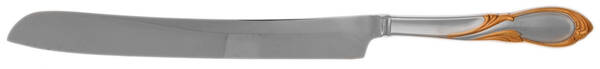 Cache (Stainless-Gold Accent) Wedding Cake Knife with Stainless Blade HC