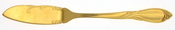 Cache-24k (Gold Electroplate) Flat Handle Master Butter Knife