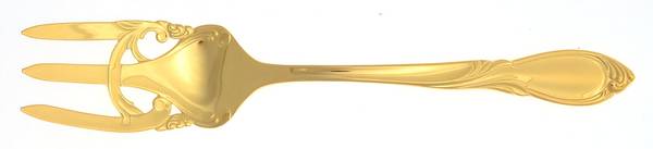 Cache-24k (Gold Electroplate) Solid Serving Fork