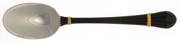 Carouselle-Black (Stainless, Gold Accent) Teaspoon