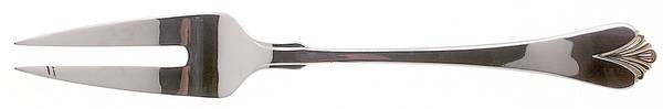 Cara (Stainless, Gold Accent) Large Solid Cold Meat Serving Fork by Yamazaki