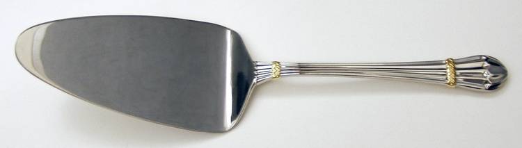 Carouselle-Gold (Stainless, Gold Accent) Solid Pastry Server