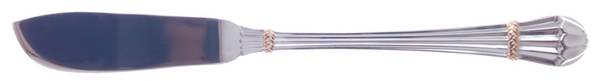Carouselle-Gold (Stainless, Gold Accent) Flat Handle Master Butter Knife