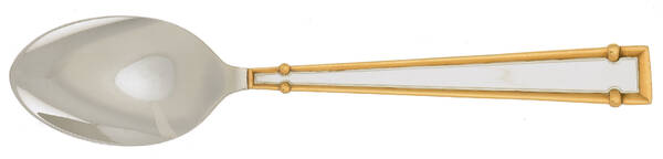 Cartouche (Stainless, Gold Accent) Five O'Clock Teaspoon