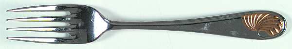 Celine (Stainless, Gold Accent) Individual Salad Fork