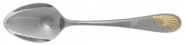 Celine (Stainless, Gold Accent) Place/Oval Soup Spoon