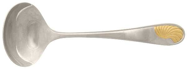 Celine (Stainless, Gold Accent) Solid Gravy Ladle