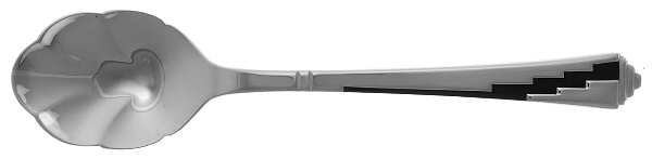 Dakota-Black (Stainless, Black Accent) Sugar Shell Spoon