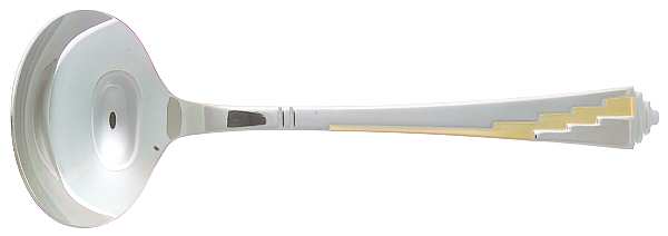 Dakota-Gold Accent (Stainless, Gold Accent) Solid Gravy Ladle