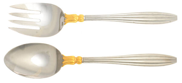 Eternity (Stainless, Gold Accent) Solid Serving Set