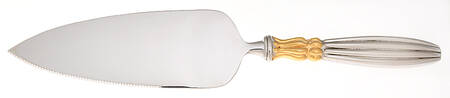 Eternity (Stainless, Gold Accent) Pie Server with Serrated Stainless Blade HC