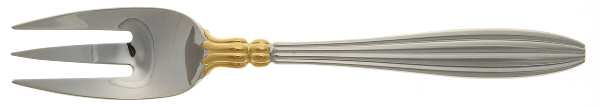 Eternity (Stainless, Gold Accent) Medium Solid Cold Meat Serving Fork by Yamazaki