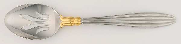 Eternity (Stainless, Gold Accent) Pierced Tablespoon (Serving Spoon)