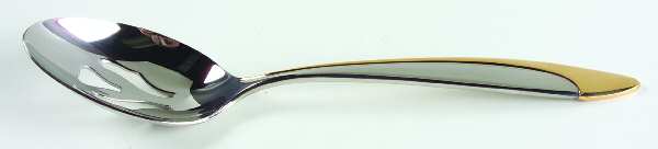 Filar-Gold (Stainless, Gold Accent) Pierced Tablespoon (Serving Spoon)