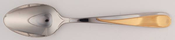 Florian (Stainless-Gold Accent) Place/Oval Soup Spoon
