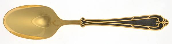 Fortissimo-Black (Gold Electroplate) Tablespoon (Serving Spoon)