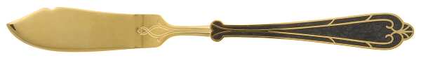 Fortissimo-Black (Gold Electroplate) Flat Handle Master Butter Knife