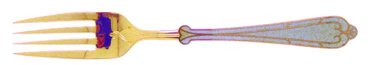 Fortissimo Bone (Gold Electroplate, Bone) Individual Salad Fork
