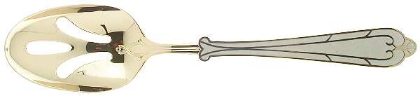 Fortissimo Bone (Gold Electroplate, Bone) Pierced Tablespoon (Serving Spoon)