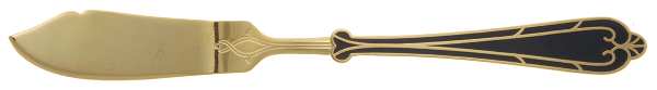 Fortissimo-Cobalt (Gold Electroplate) Flat Handle Master Butter Knife