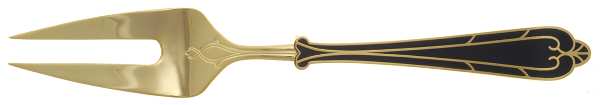 Fortissimo-Cobalt (Gold Electroplate) Medium Solid Cold Meat Serving Fork
