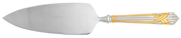 Fortuny (Stainless-Gold Accent) Pie Server with Serrated Stainless Blade HC