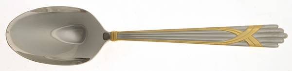Fortuny (Stainless-Gold Accent) Tablespoon (Serving Spoon)