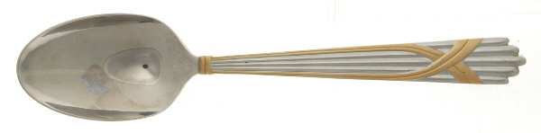 Fortuny (Stainless-Gold Accent) Place/Oval Soup Spoon