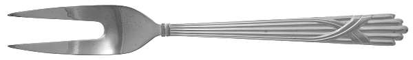 Fortuny (Silverplate) Large Solid Cold Meat Serving Fork