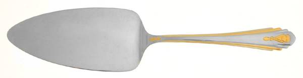 Harlow (Stainless, Gold Accent) Solid Pastry Server