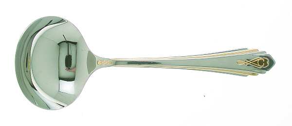 Harlow (Stainless, Gold Accent) Solid Gravy Ladle