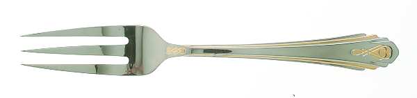 Harlow (Stainless, Gold Accent) Solid Serving Fork