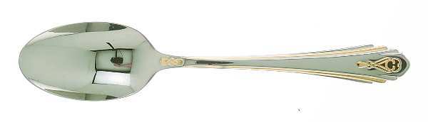 Harlow (Stainless, Gold Accent) Teaspoon