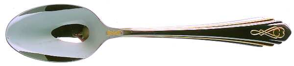 Harlow (Stainless, Gold Accent) Place/Oval Soup Spoon