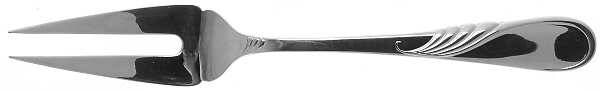 Hilary (Stainless) Large Solid Cold Meat Serving Fork by Yamazaki