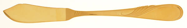 Hilary (Gold Electroplate) Flat Handle Master Butter Knife