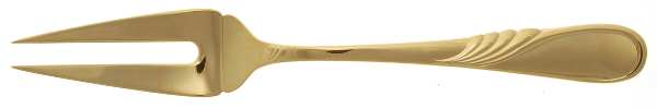 Hilary (Gold Electroplate) Large Solid Cold Meat Serving Fork