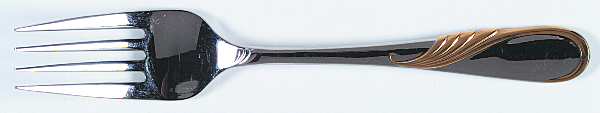 Hilary (Stainless, Gold Accent Individual Salad Fork