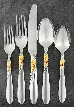 Holiday Bouquet (Stainless) 5 Piece Place Setting