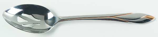 Iris Gold (Stainless) Pierced Tablespoon (Serving Spoon)