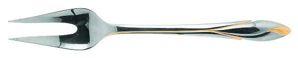 Iris Gold (Stainless) Large Solid Cold Meat Serving Fork