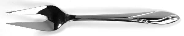 Iris (Stainless, Glossy Finish) Large Solid Cold Meat Serving Fork